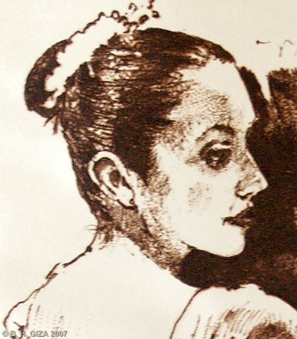 Detail of M M in the Green Room