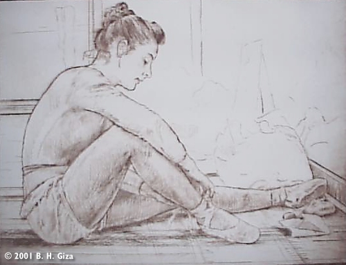 holly seated, plexiglass engraving